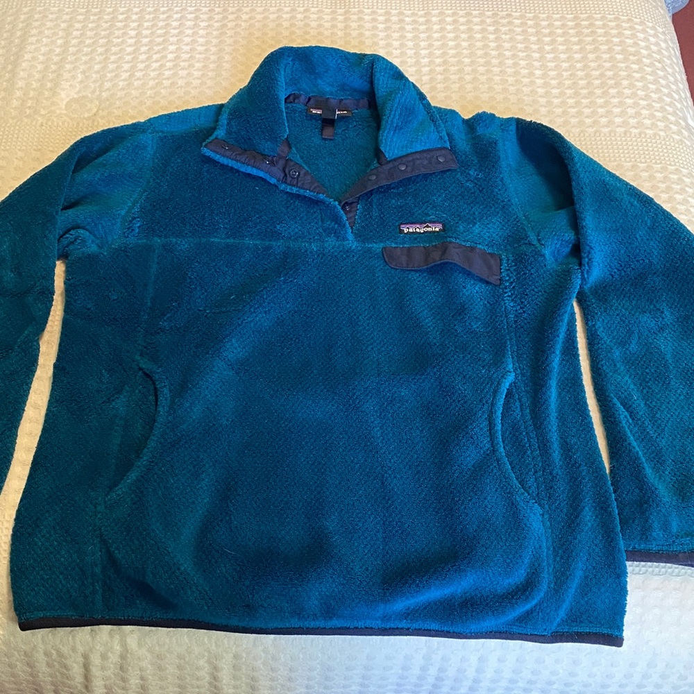 Patagonia Teal Fleece retool T-snap pullover medium